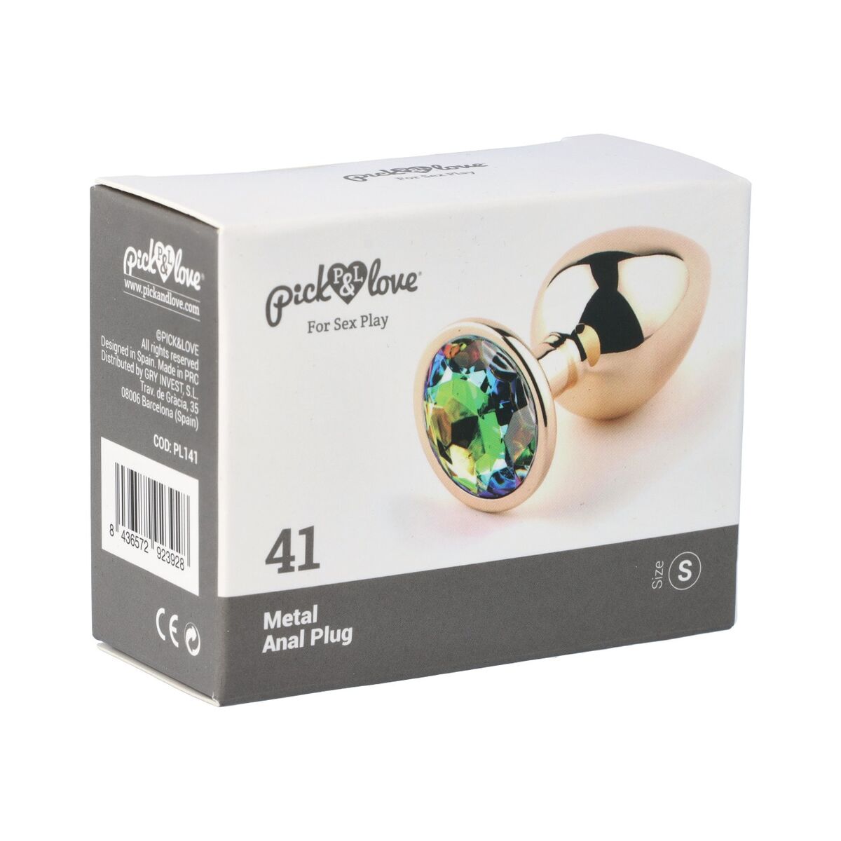 Plug Anal Pick&amp;Love Nº 41 Auriu* (7,6 cm), 8, roseregalo.com