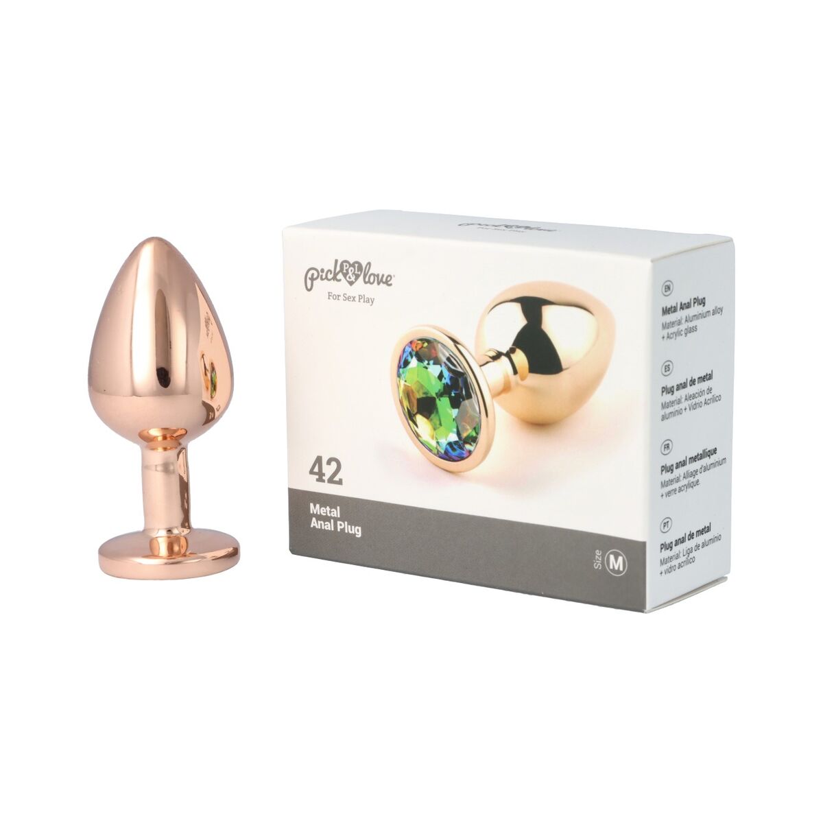 Plug Anal Pick&amp;Love Nº 42 Auriu* (8,3 cm), 9, roseregalo.com