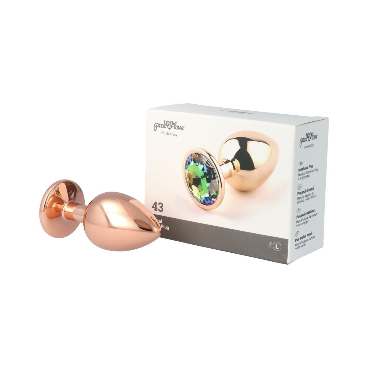Plug Anal Pick&amp;Love Nº 43 Auriu* (9,5 cm), 2, roseregalo.com