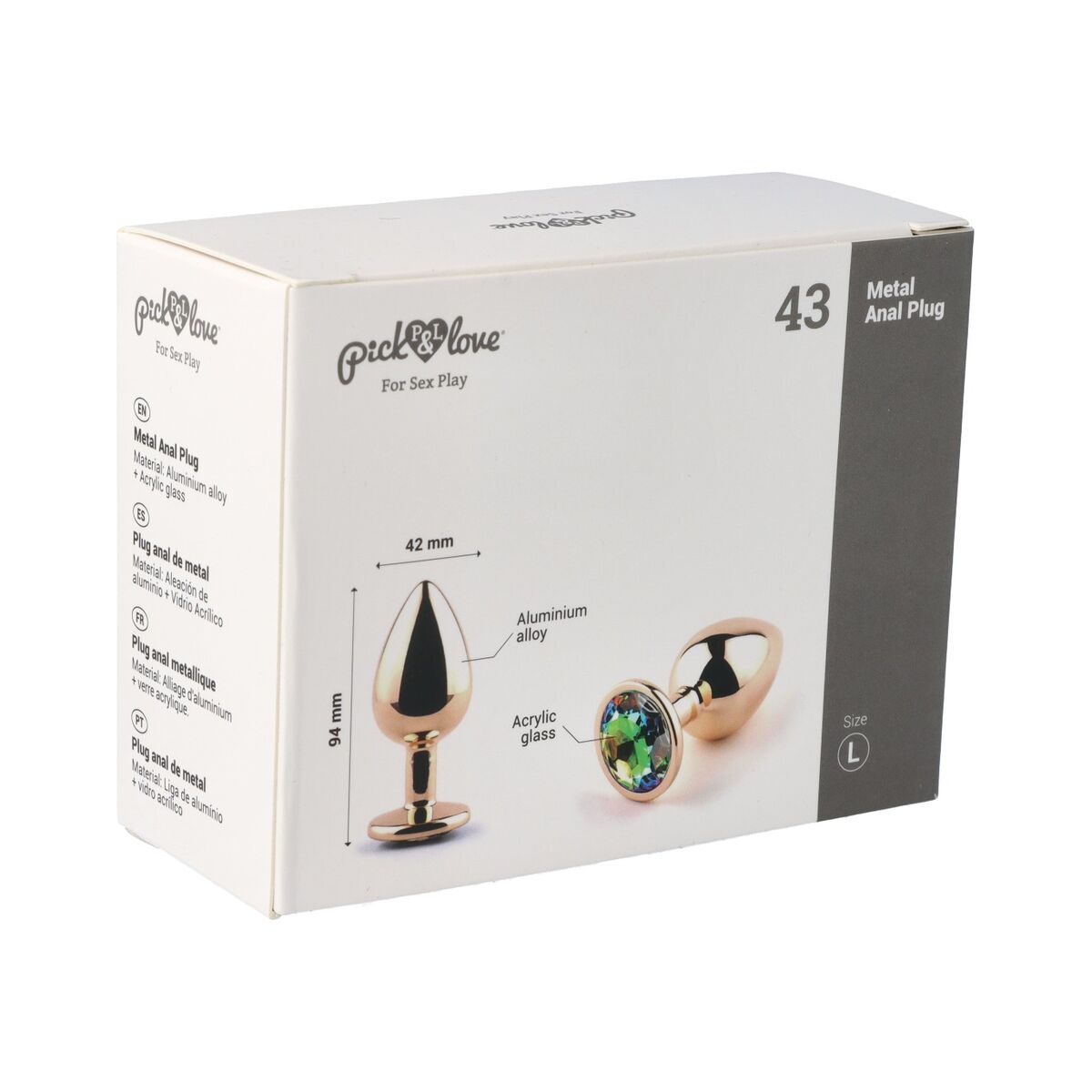 Plug Anal Pick&amp;Love Nº 43 Auriu* (9,5 cm), 8, roseregalo.com