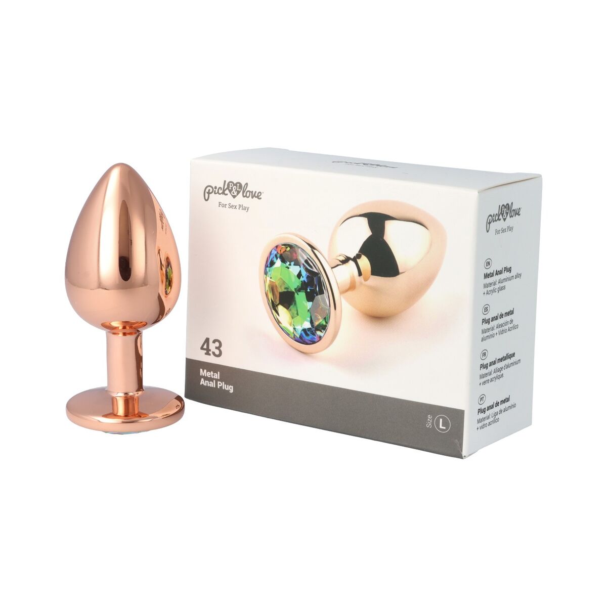 Plug Anal Pick&amp;Love Nº 43 Auriu* (9,5 cm), 10, roseregalo.com