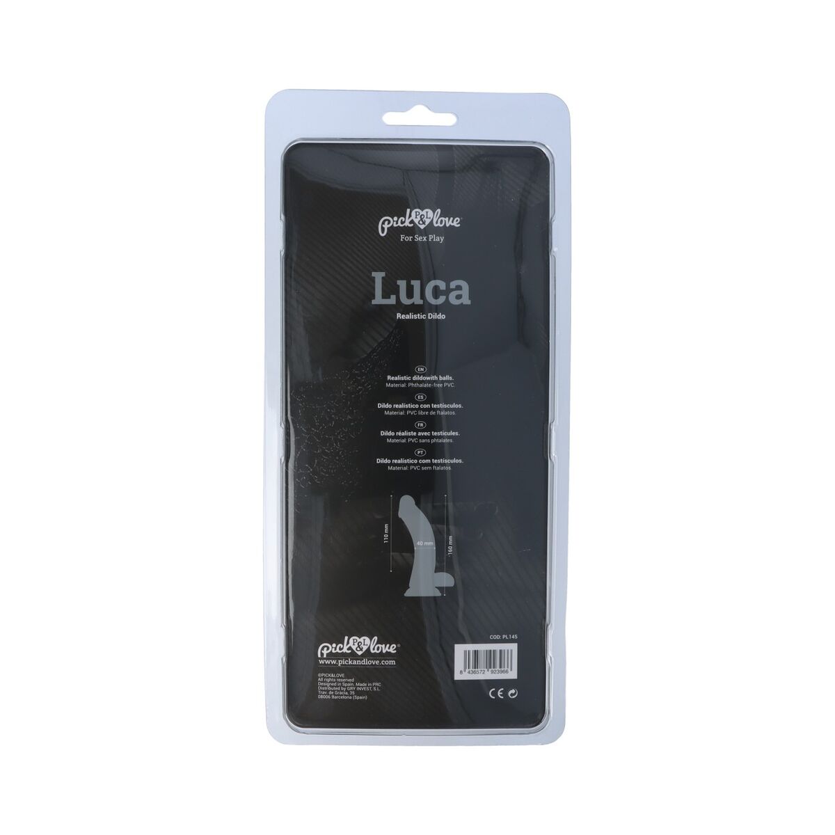 Dildo realist Pick&amp;Love PVC Ø 4 cm (11 cm), 5, roseregalo.com