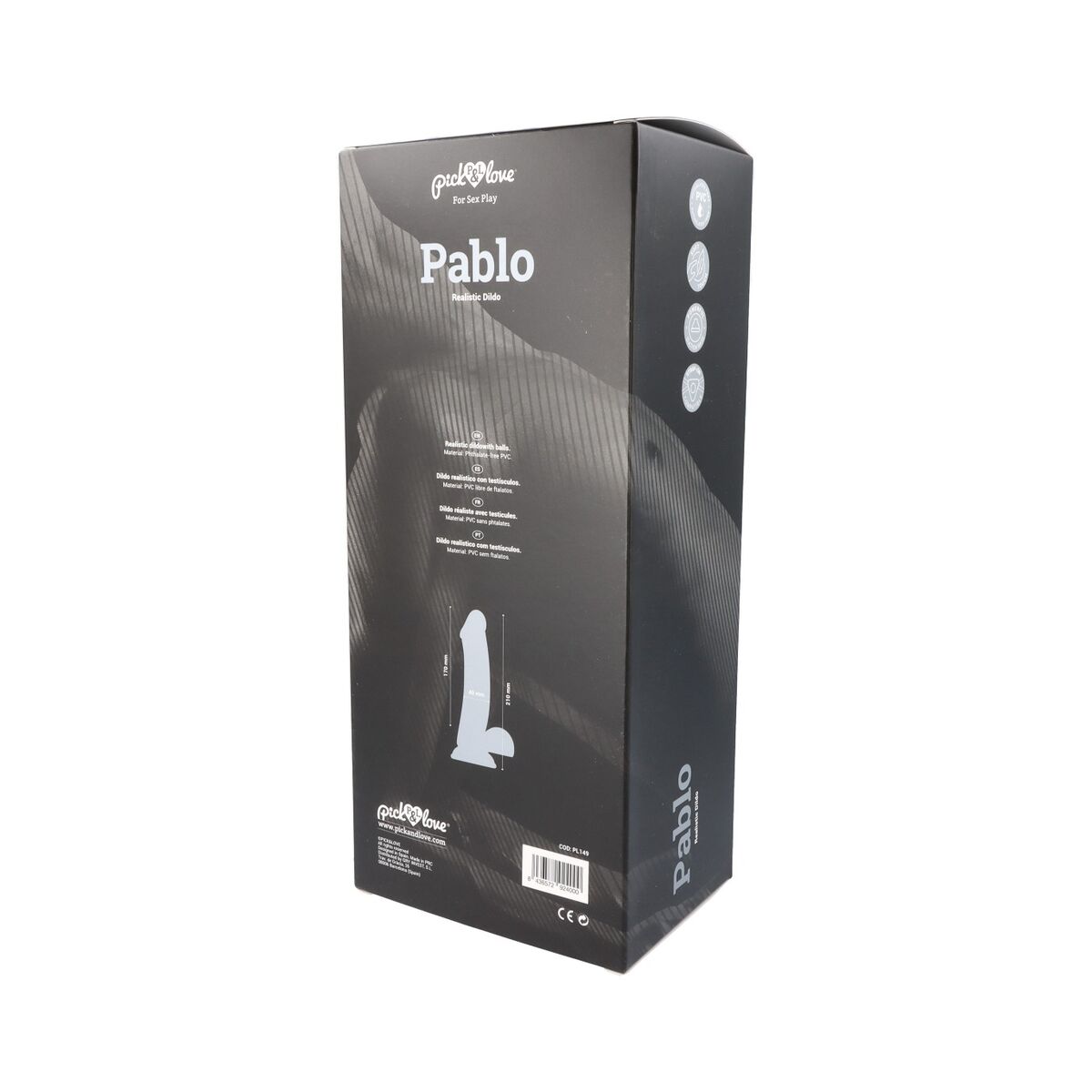 Dildo realist Pick&amp;Love PVC Ø 4 cm (17 cm), 7, roseregalo.com