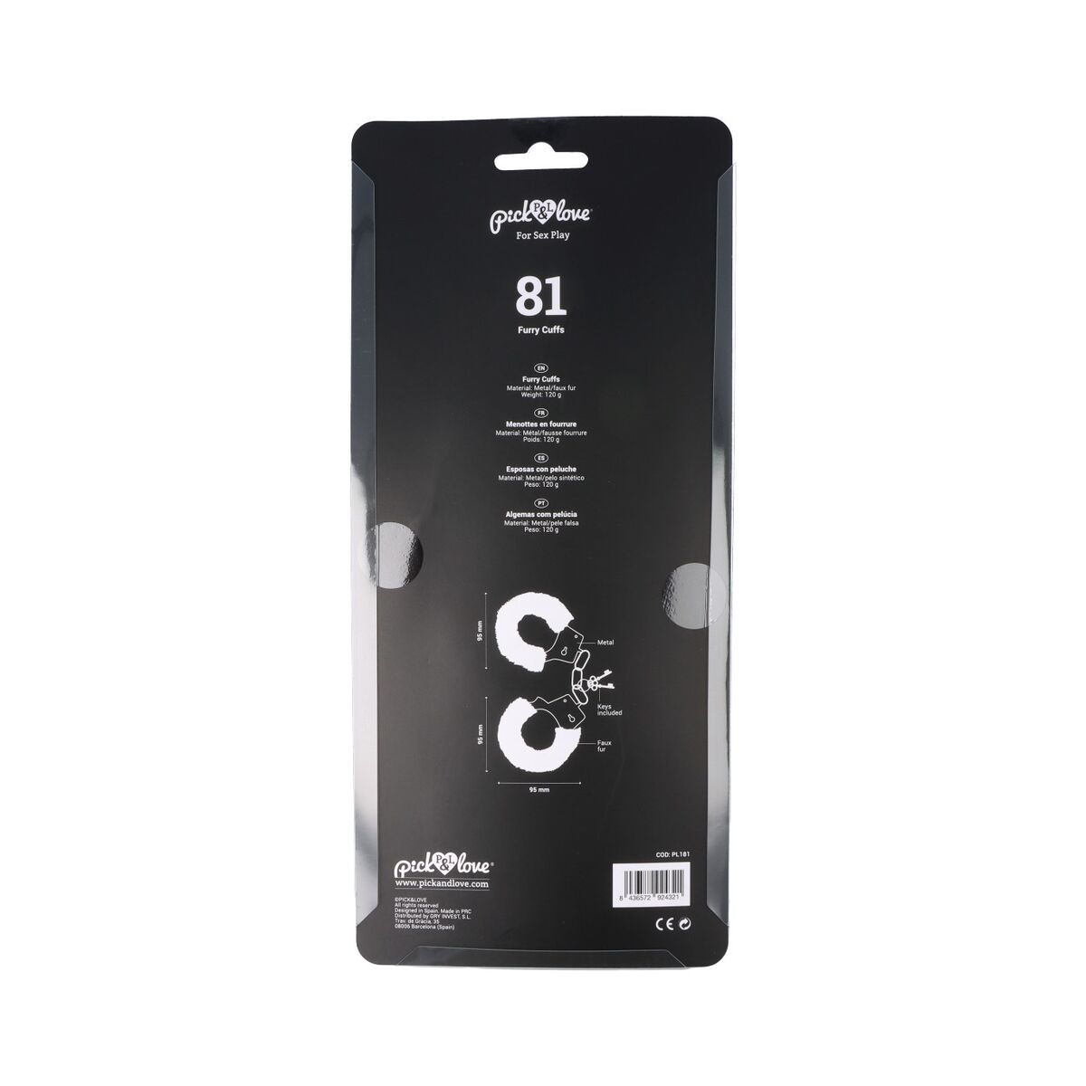 Cătușe Pick&amp;Love Negru, 3, roseregalo.com