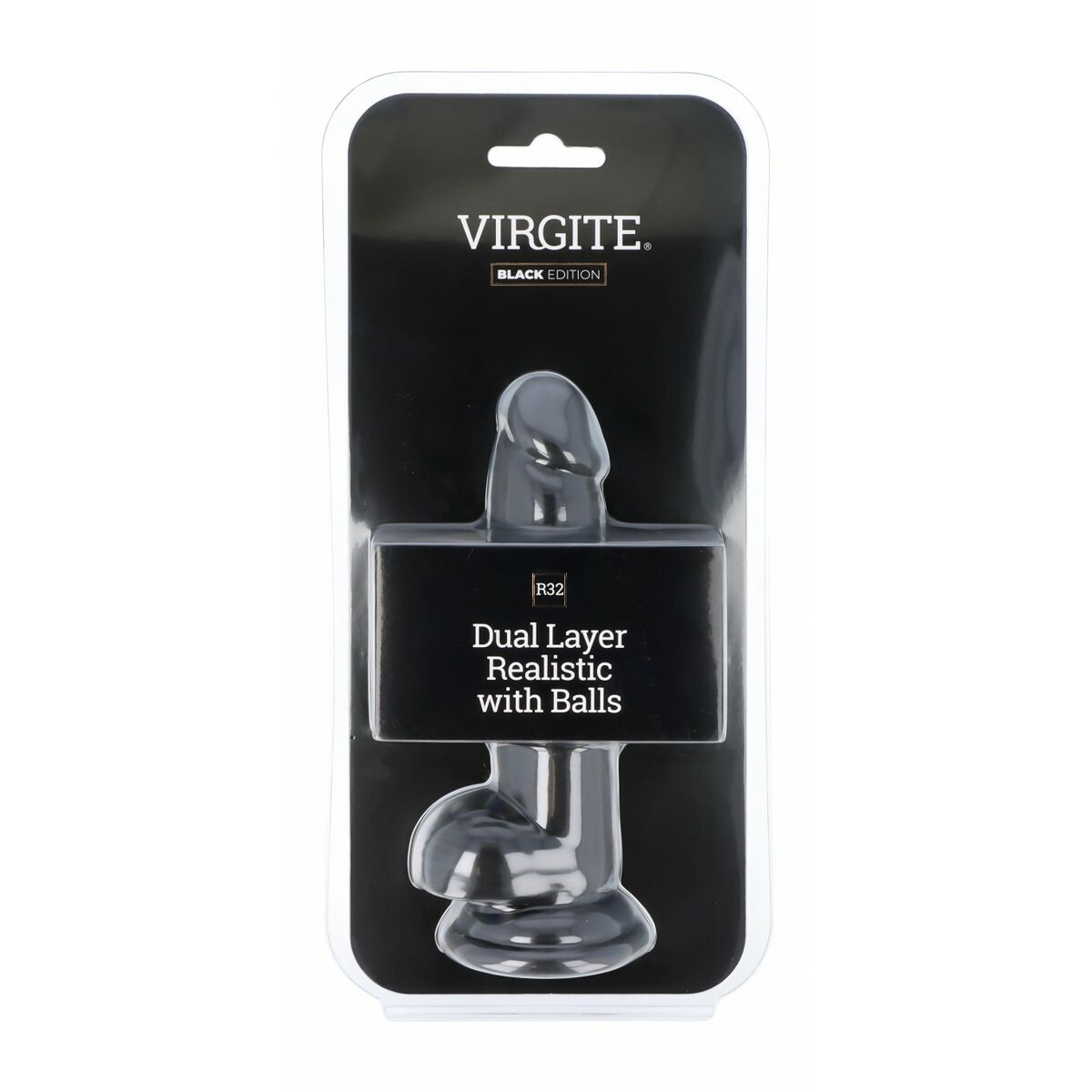 Dildo realist Virgite R32 Negru 17 cm, 2, roseregalo.com