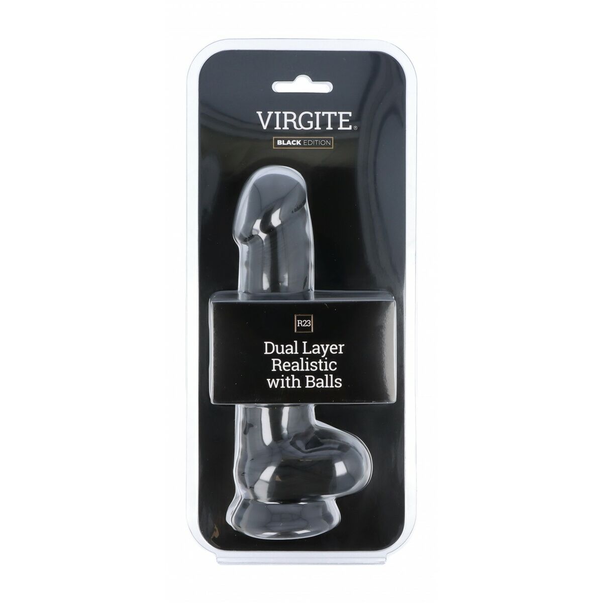 Dildo realist Virgite R23 Negru 20 cm, 2, roseregalo.com