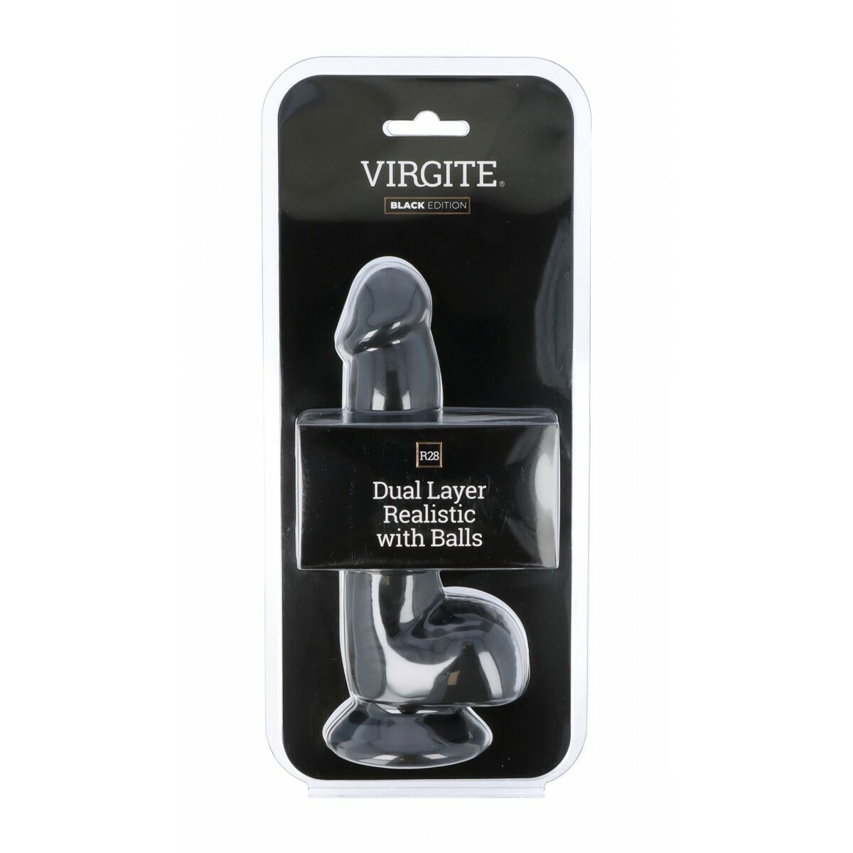 Dildo realist Virgite R28 Negru 20 cm, 2, roseregalo.com
