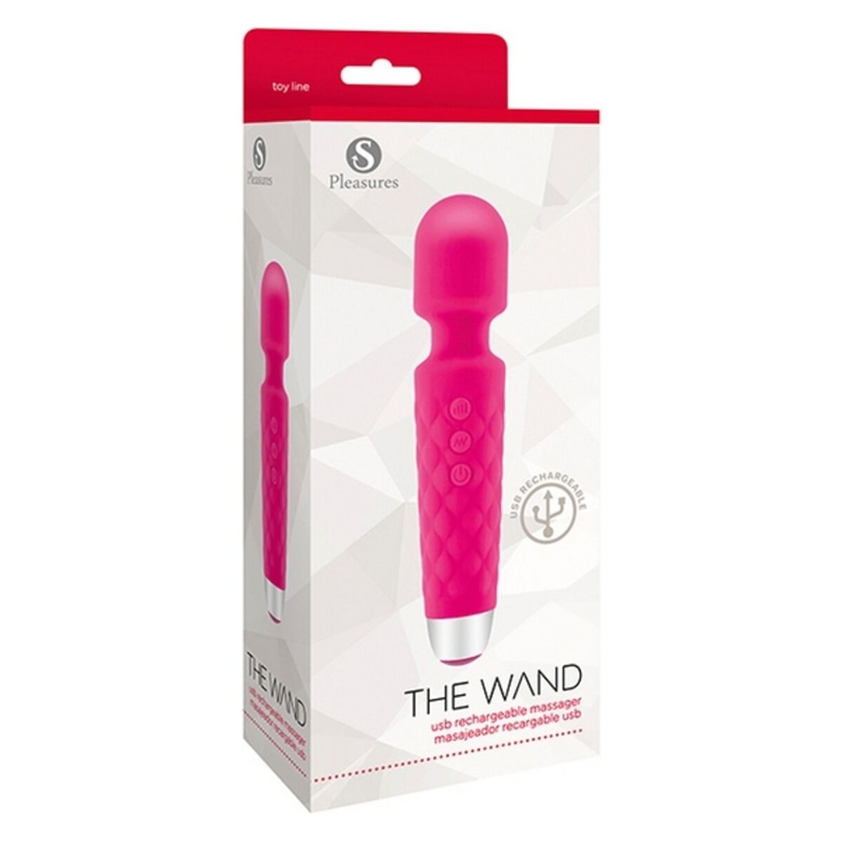 Dispozitiv de Masaj S Pleasures The Wand Fucsia Roz Fucsia, 2, roseregalo.com