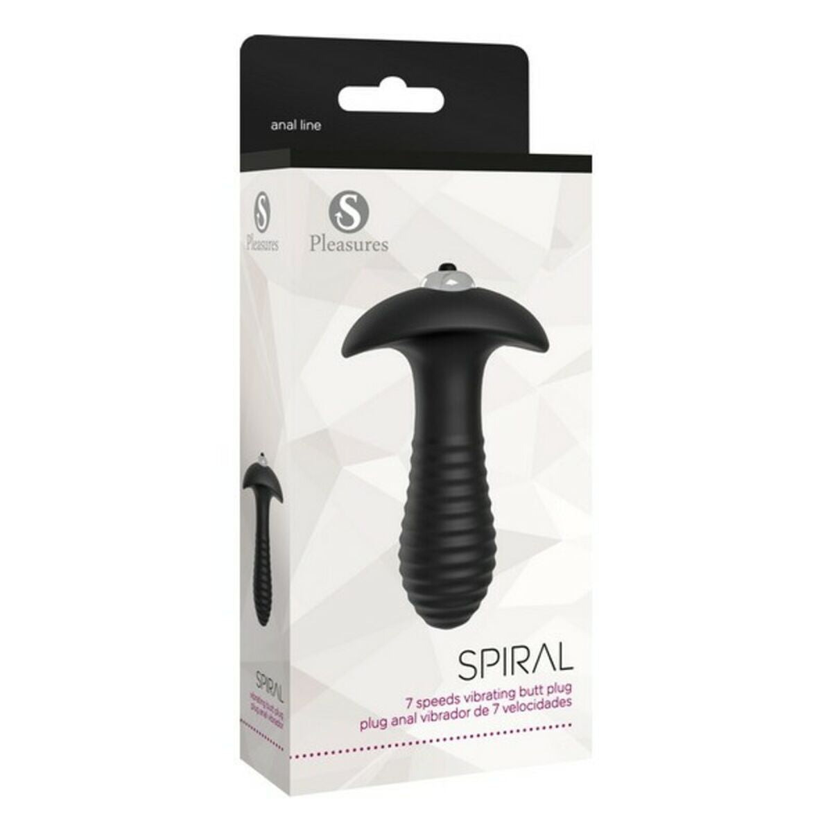 Plug Anal S Pleasures Spiral Negru Negru/Argintiu, 4, roseregalo.com