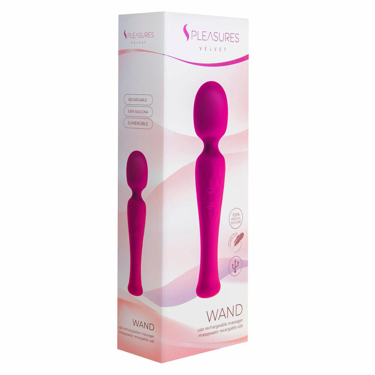 Dispozitiv de Masaj S Pleasures Wand Roz, 1, roseregalo.com