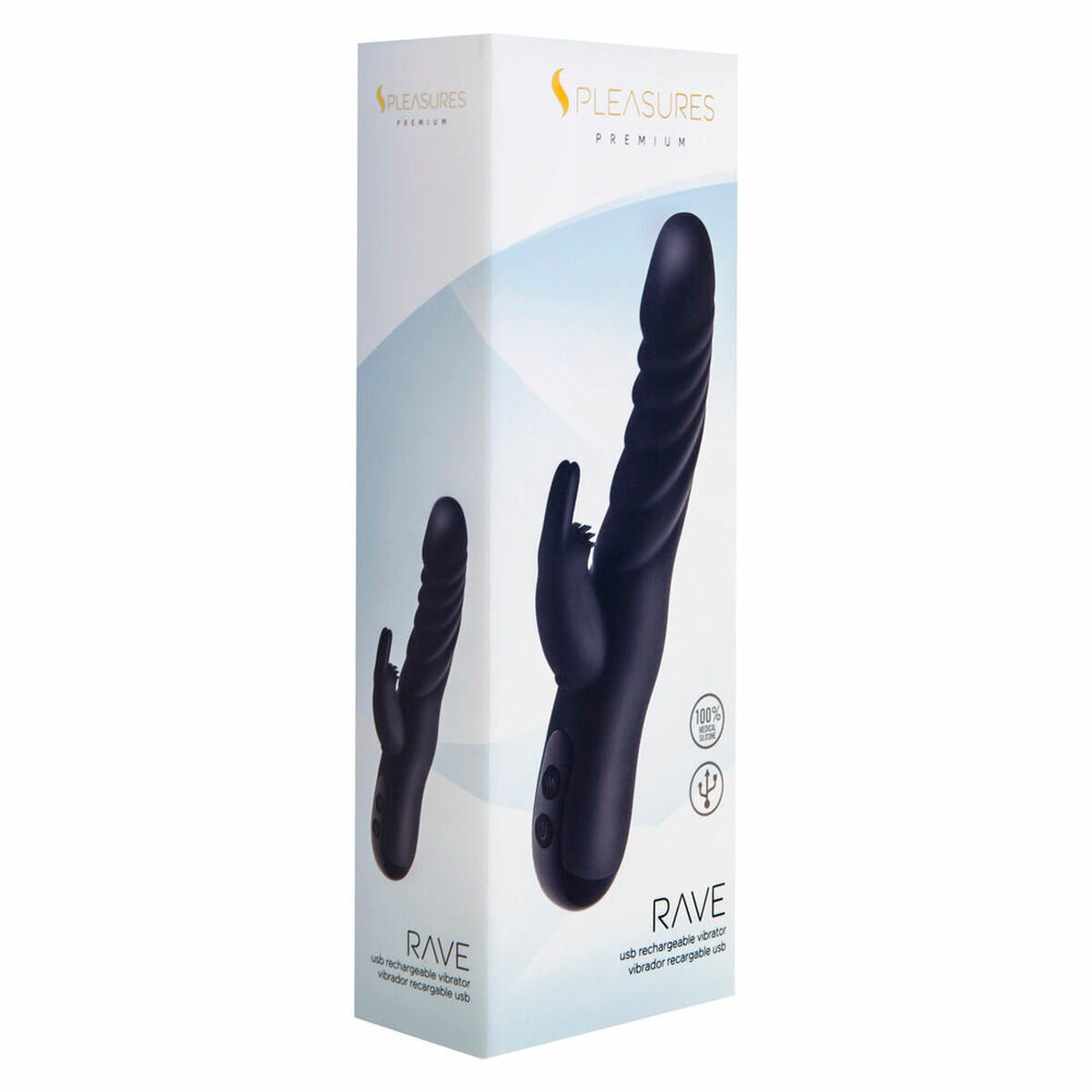 Vibrator S Pleasures Negru, 1, roseregalo.com
