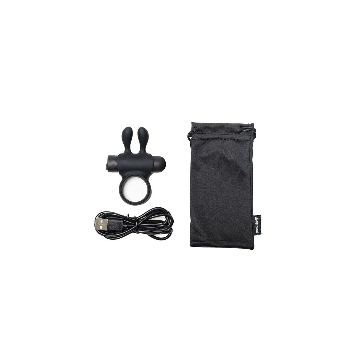 Inel Vibrator Diversual Negru, 8, roseregalo.com