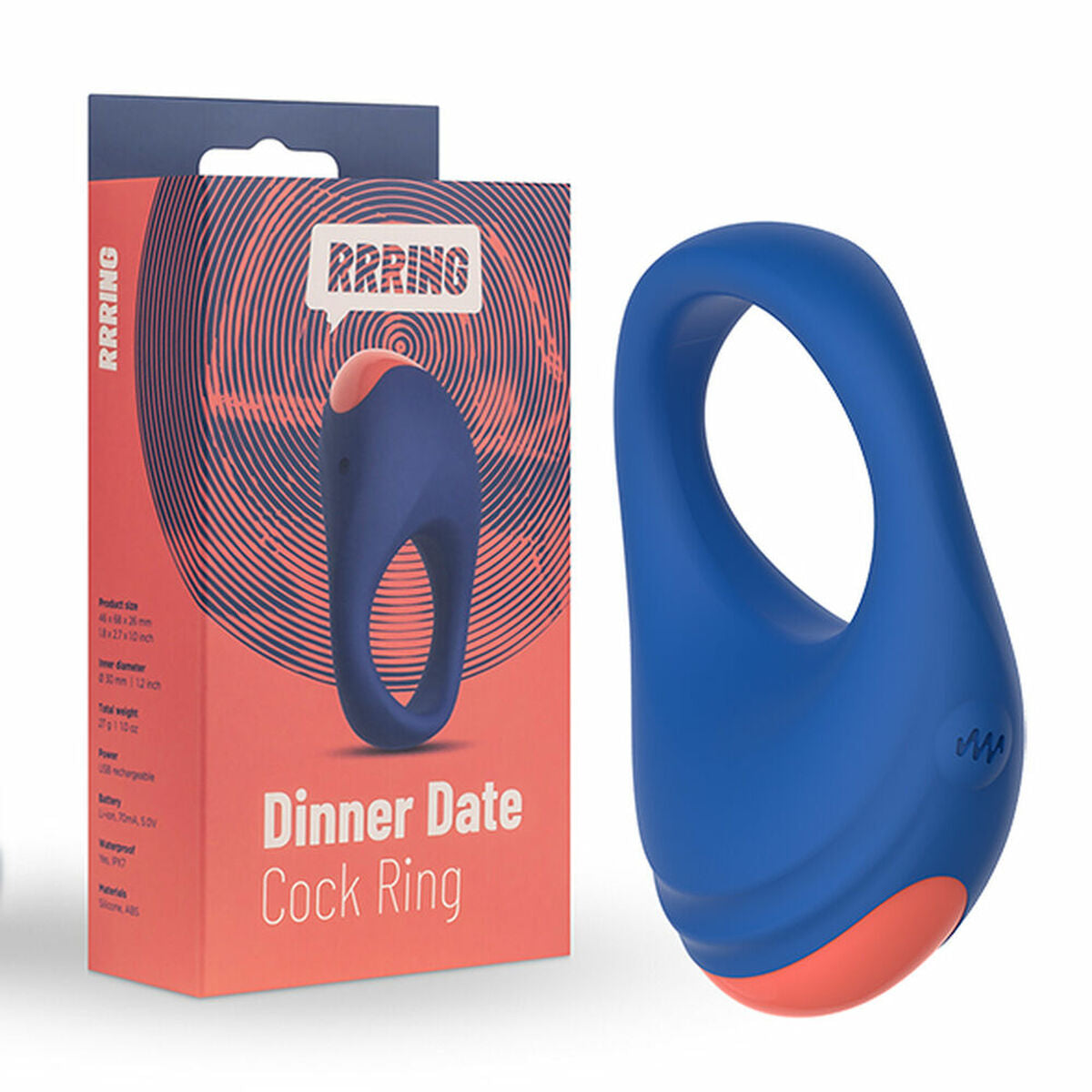 Pachet Inel Penis FeelzToys RRRING Dinner Date Vibrator (30 mm), 1, roseregalo.com