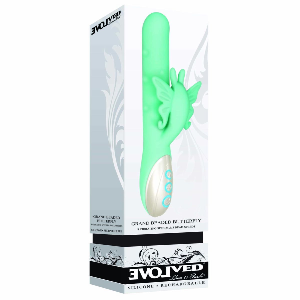 Vibrator zona G Evolved Verde Fluture, 6, roseregalo.com