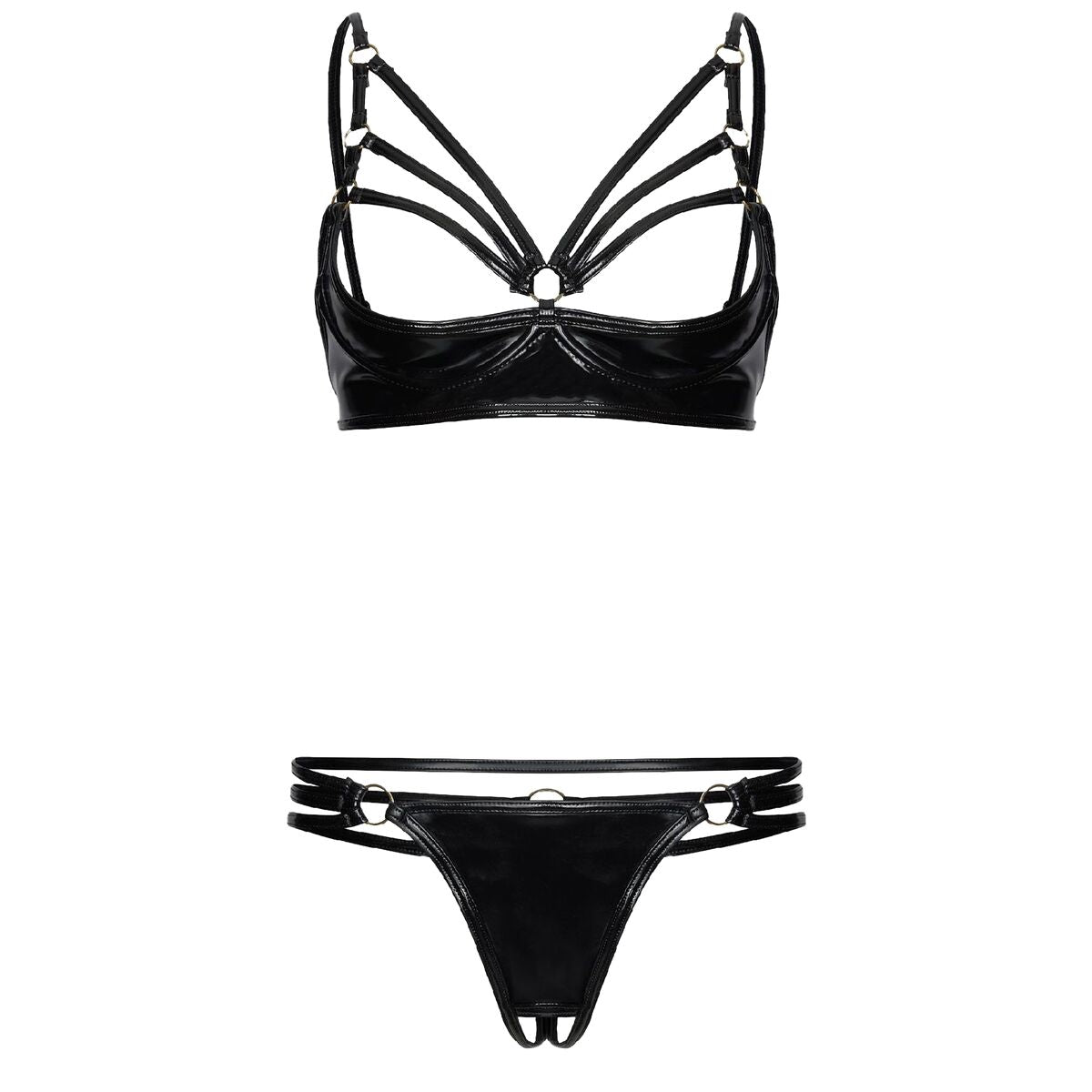 Compleu de lenjerie Guilty Pleasure Negru 2 Piese (XL), 2, roseregalo.com
