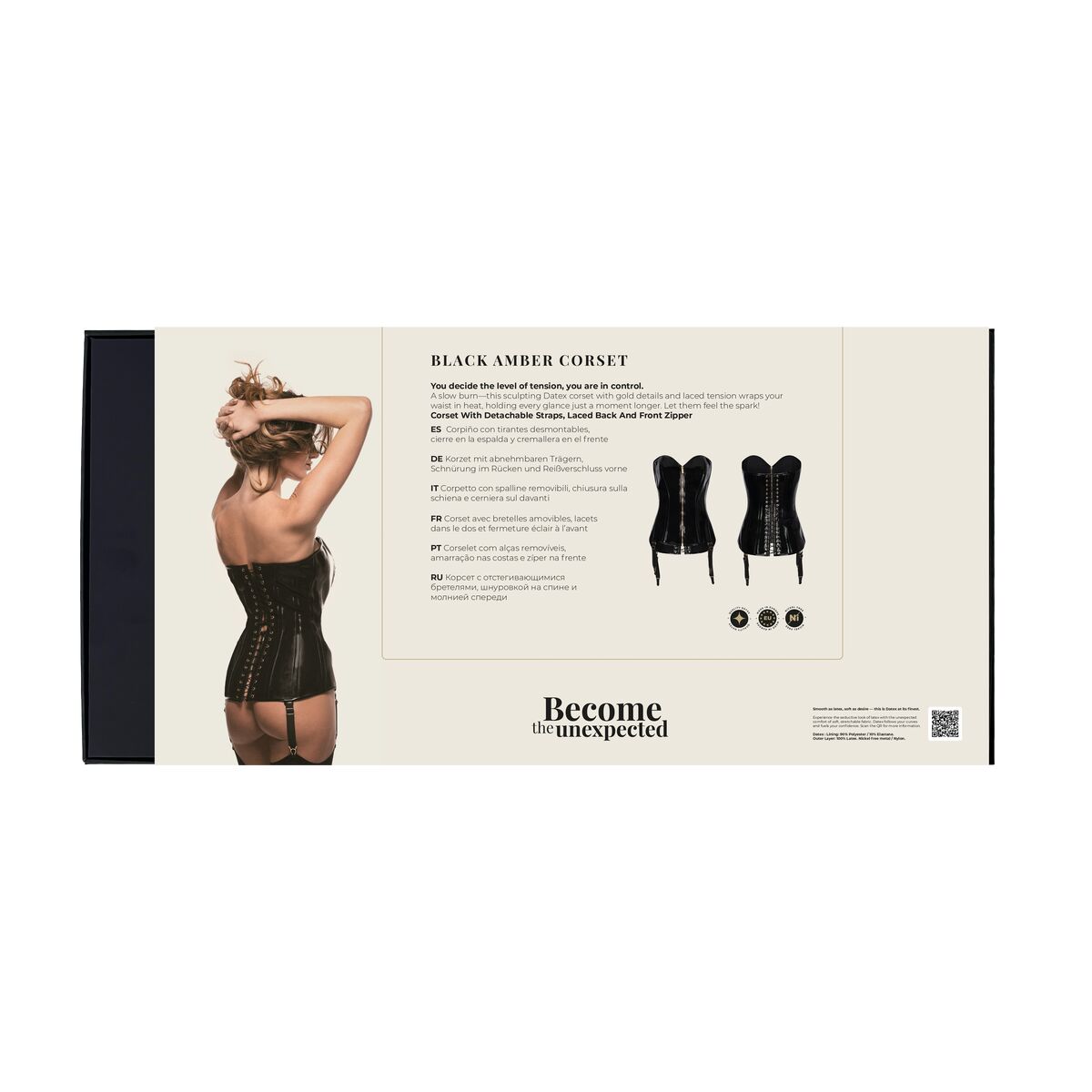 Body Corset Guilty Pleasure Negru (XL), 5, roseregalo.com