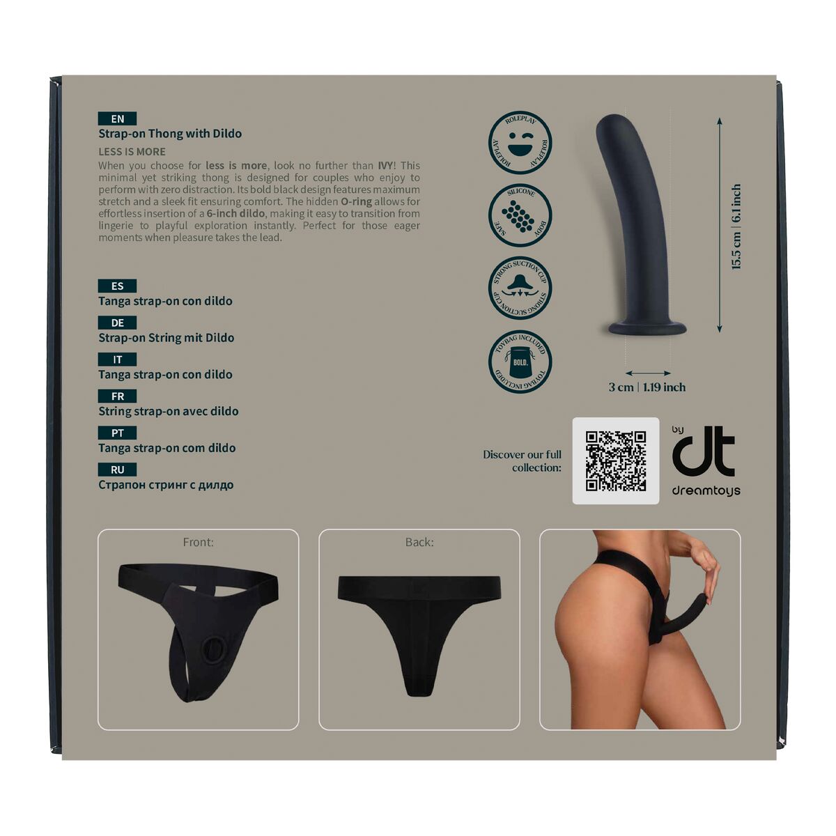 Tanga cu dildo Dream Toys Bold, 8, roseregalo.com