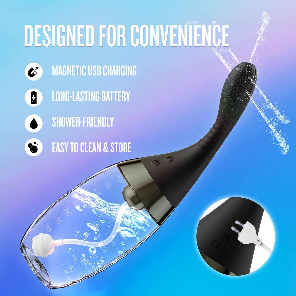 Clismă Blush Anal Adventures Negru, 6, roseregalo.com